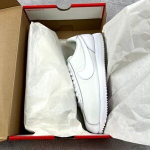 Rare Nike Cortez Basic QS 1972 Mens Size 9.5 Shoes White Leather Sneakers